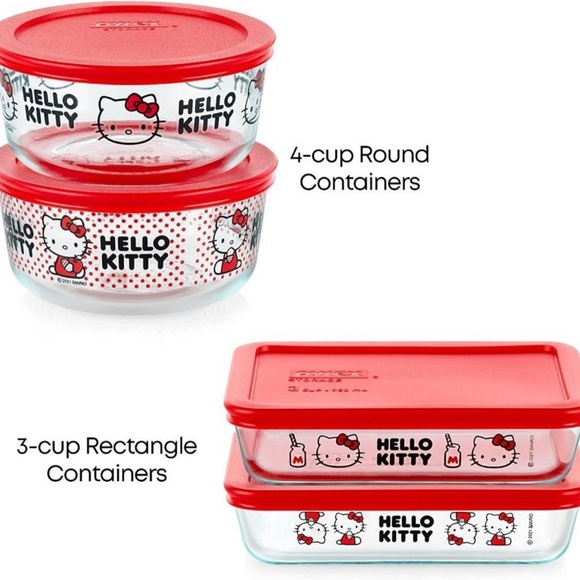 PYREX Hello Kitty Decorated glass food storage - Picture 6 of 6